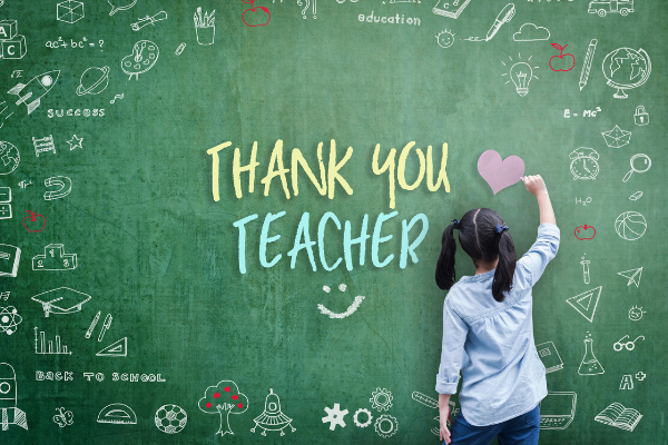 Virtual Teacher Appreciation Week - Ways to say thank you to your teachers from a distance during COVID-19.